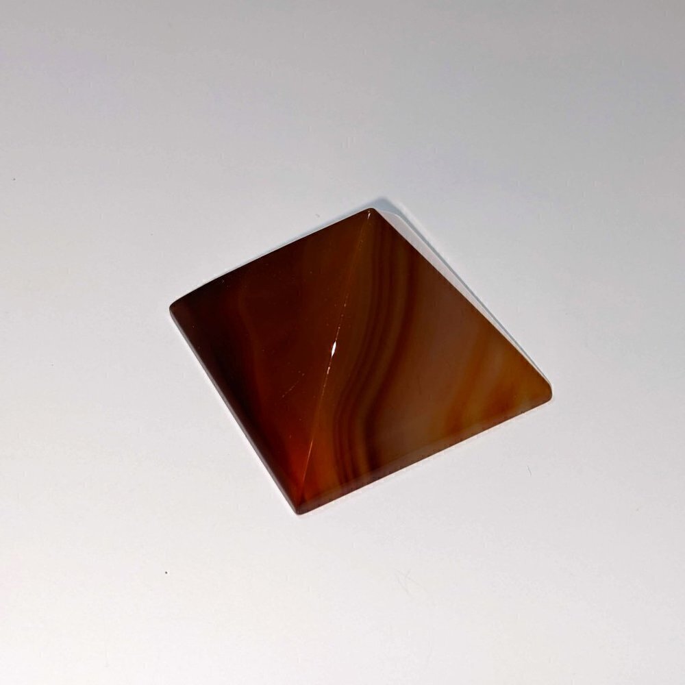 Polished Agate Faceted Pyramid Accent Decor